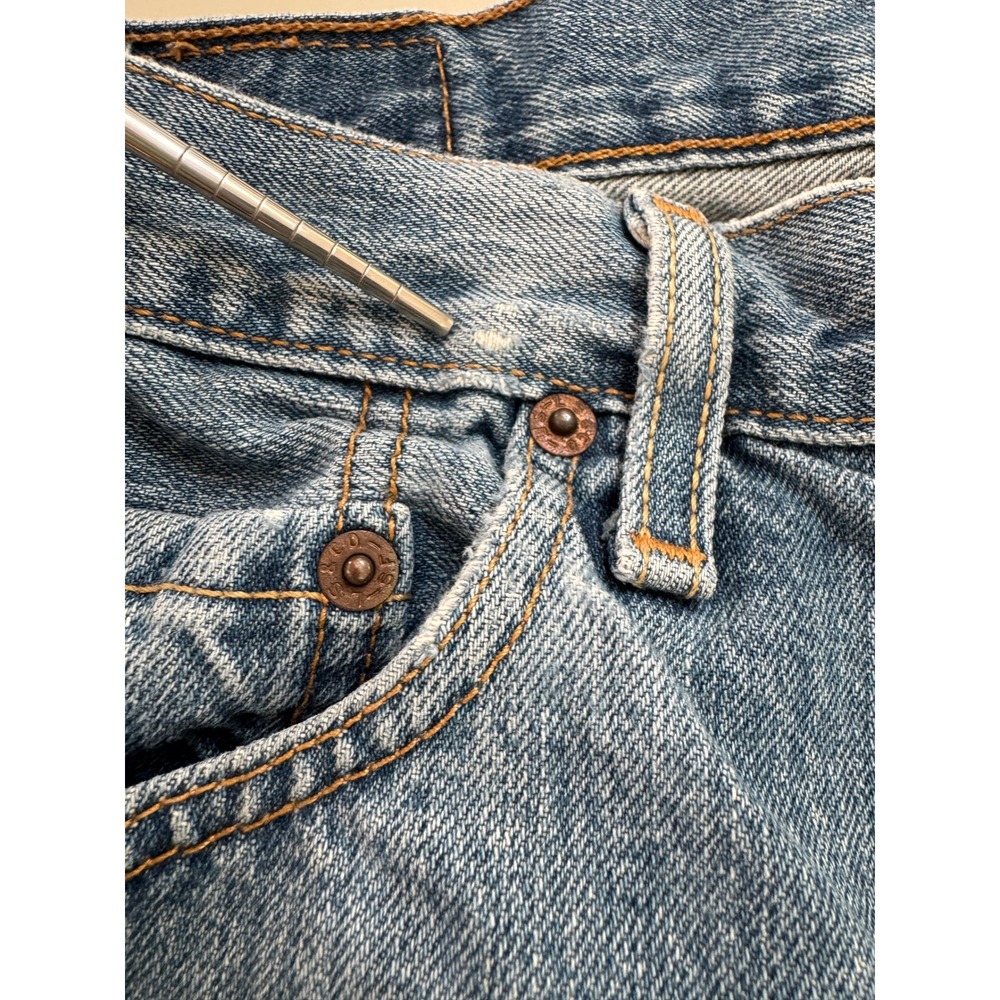 Vintage Levi's 501 Jeans 32x30 Blue Straight Leg Button Fly Retro Grunge Rugged - Picture 3 of 15
